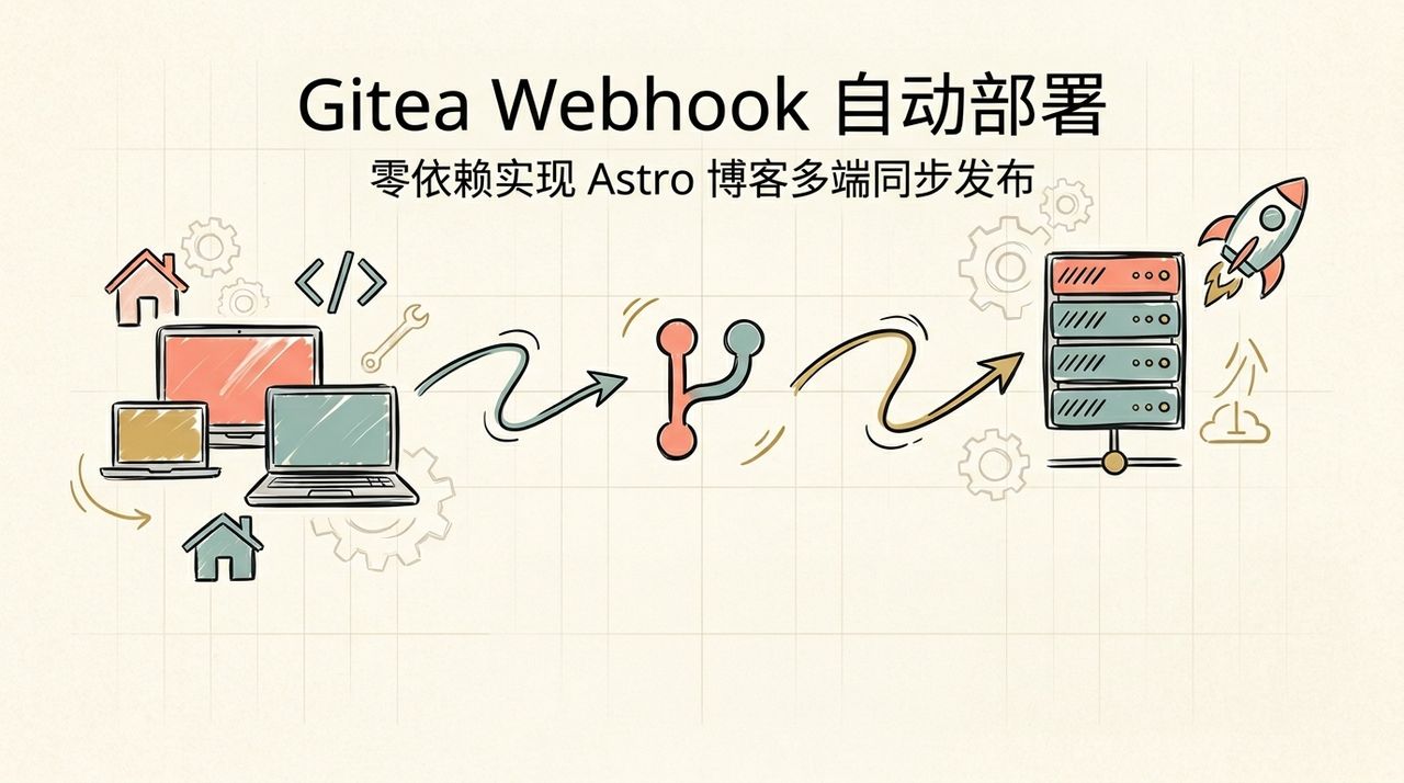 Gitea Webhook 自动部署：零依赖实现 Astro 博客多端同步发布 - 喵斯基部落